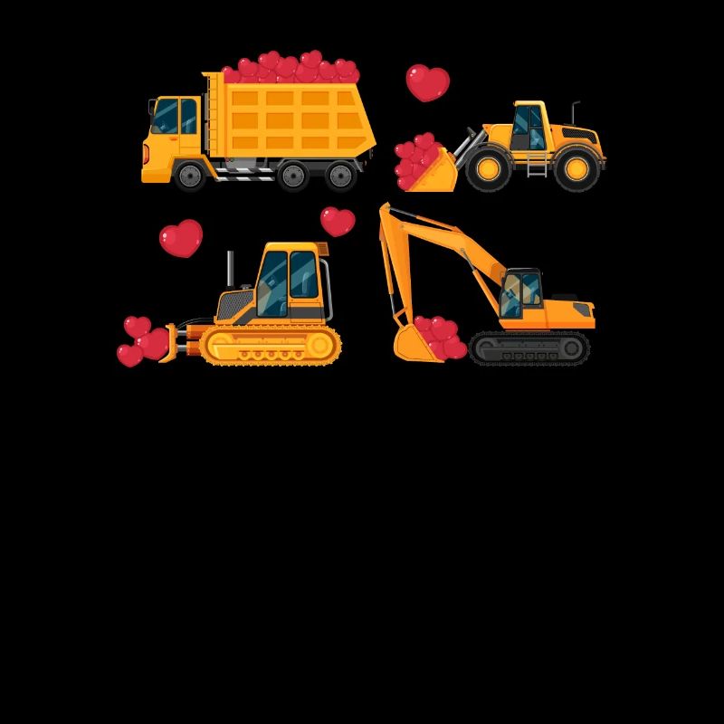 Schweres Gerät Valentinstag Niedlich V-Day Bagger