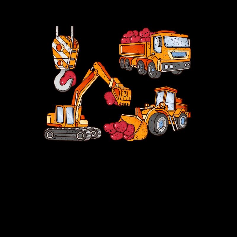 Schweres Gerät Valentinstag Niedlich V-Day Bagger