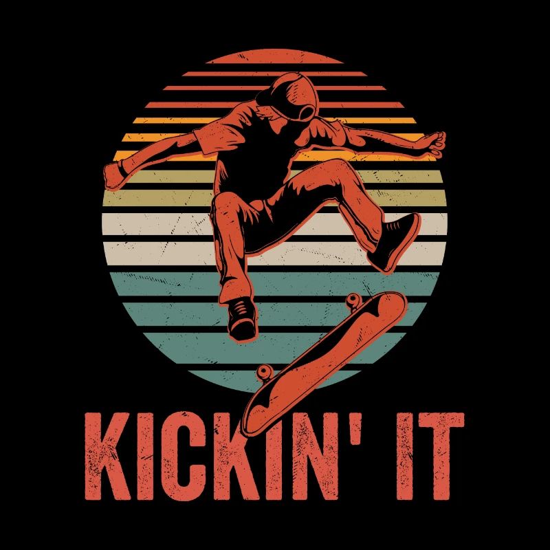 Kickin' It Skateboard Skater Skateboarding