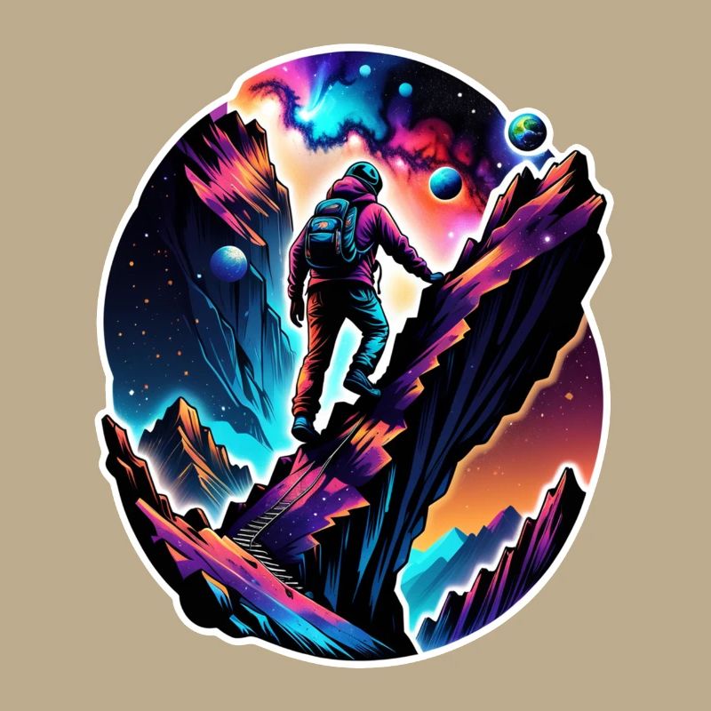 Climbing - Moon - Space