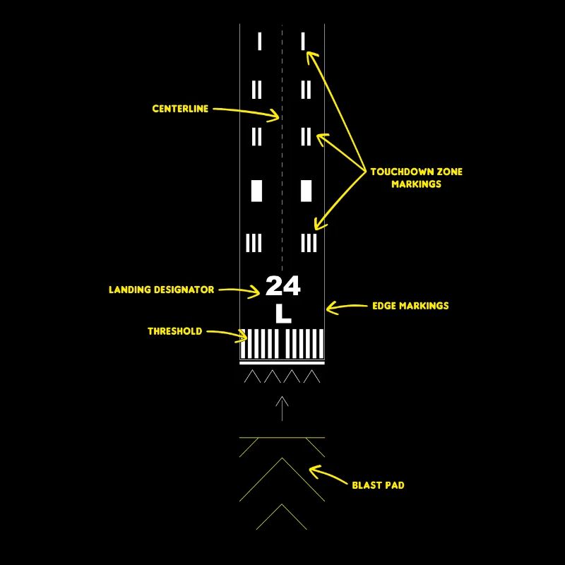 Explication du marquage des pistes d’aéroport - Pilote