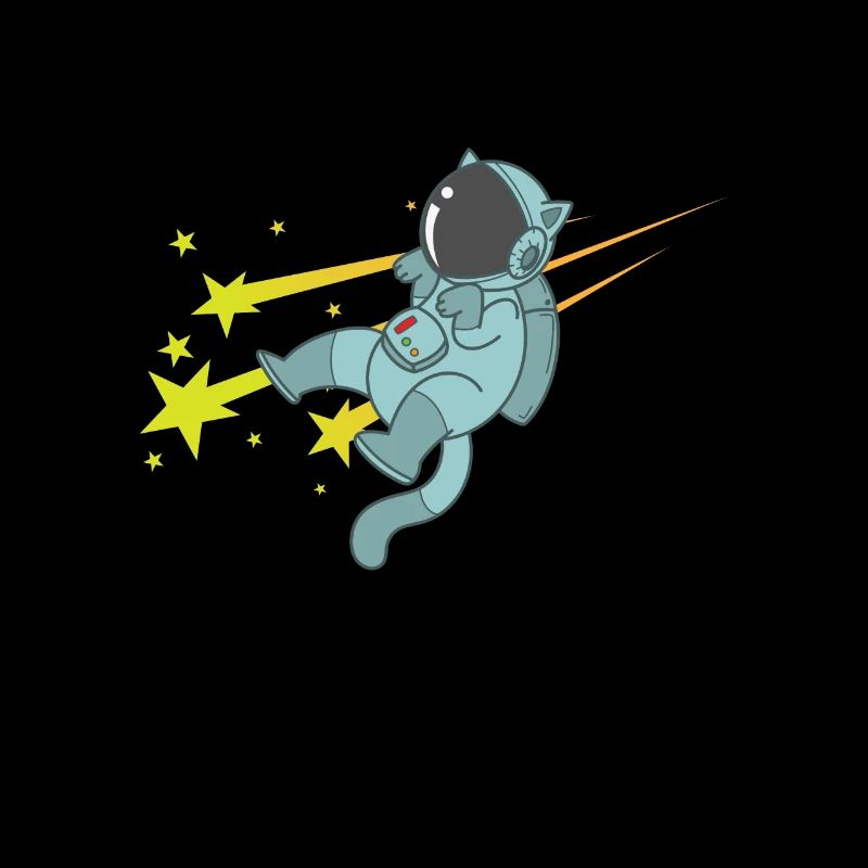 Shooting Stars with Astronaut Sky