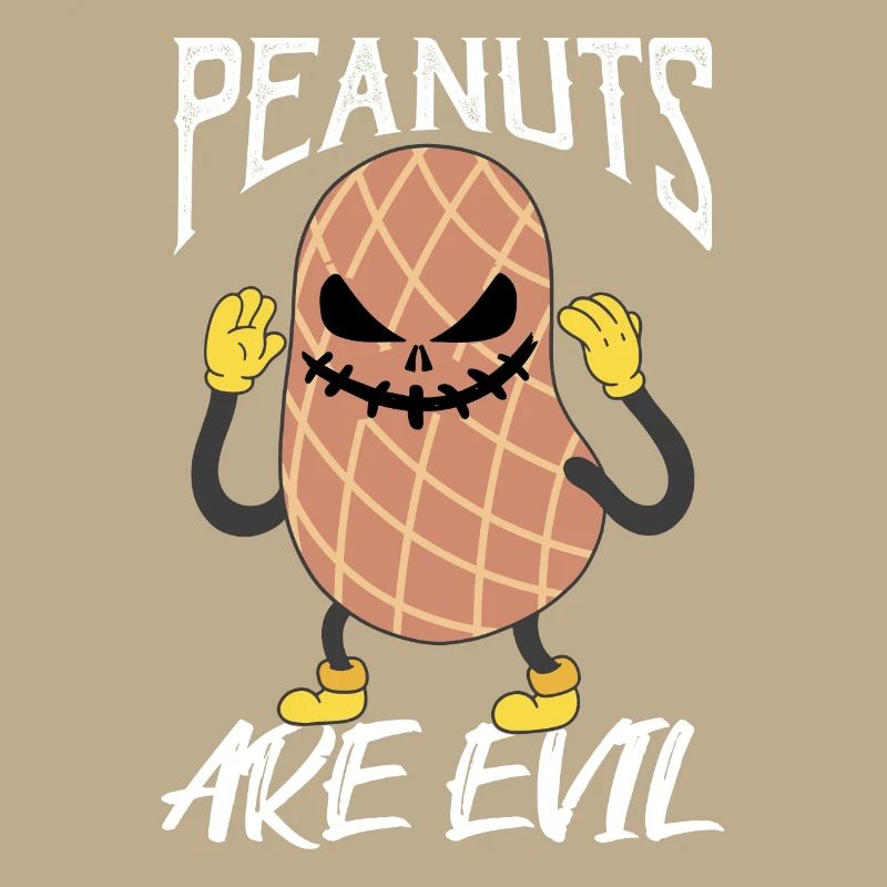 Peanuts Are Evil Awareness Nut Allergic