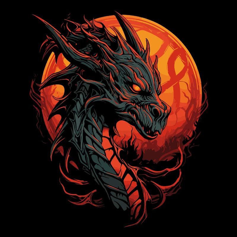 Fire dragon mythological creature