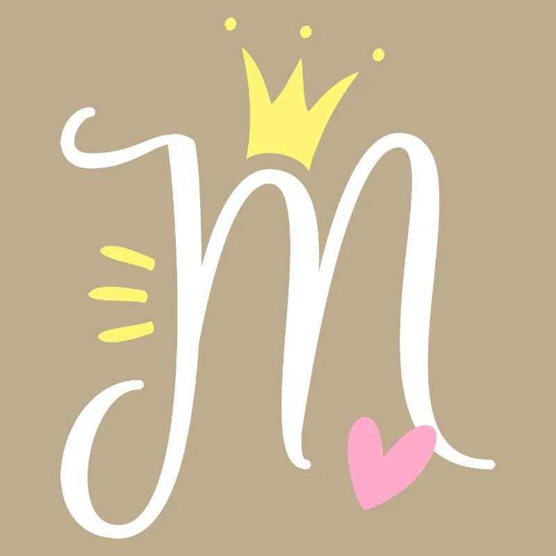 Buchstabe M Anfangsbuchstabe Krone