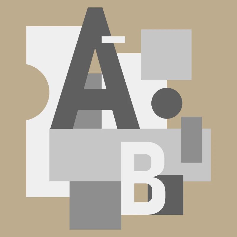 Abstract image with letters A and B