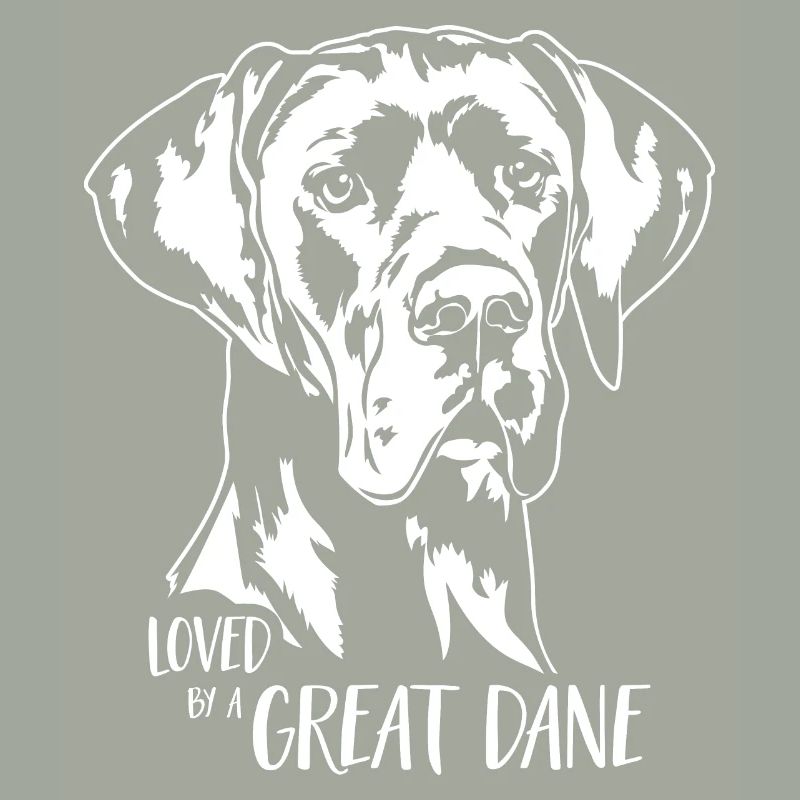 Loved by a Great Dane Hundespruch Hunde Wilsigns