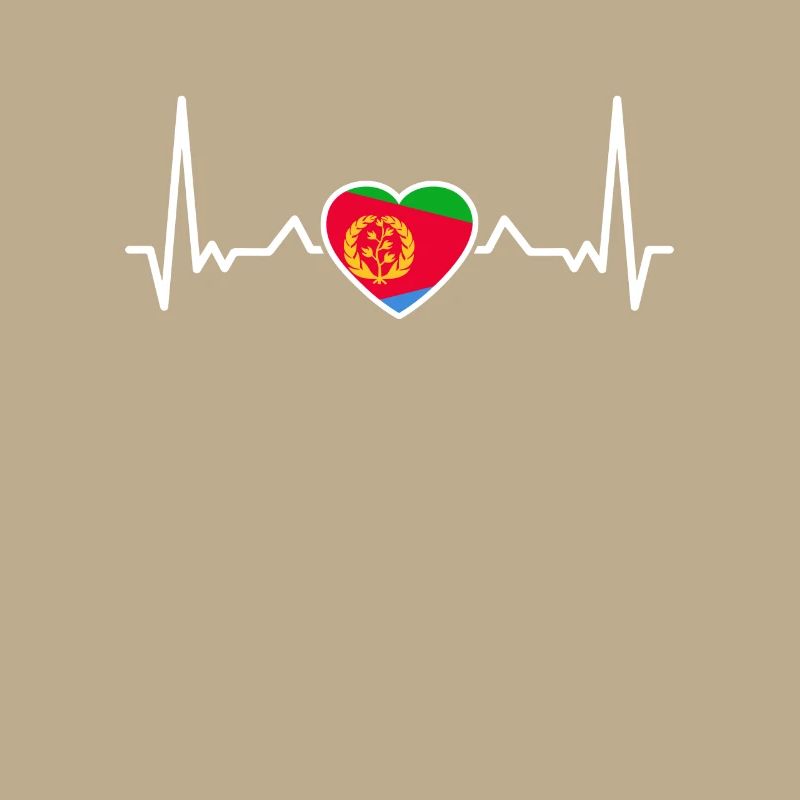 Érythrée Heartbeat Drapeau érythréen Érythréen