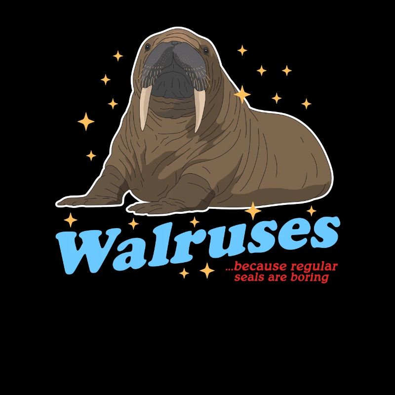 Walross Walroß Walrosse Walrus Robbe Geschenk