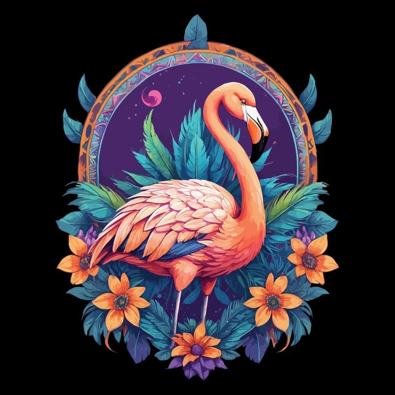 Flamingo Spiritual Mandala Design