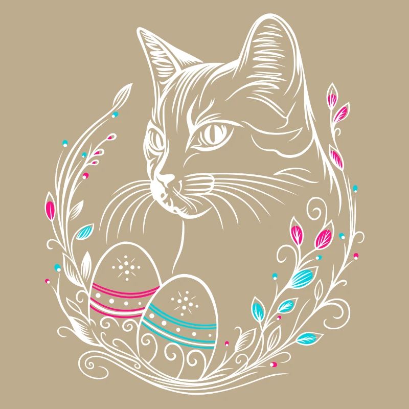 Katze Ostern Ostereier Easter Cat