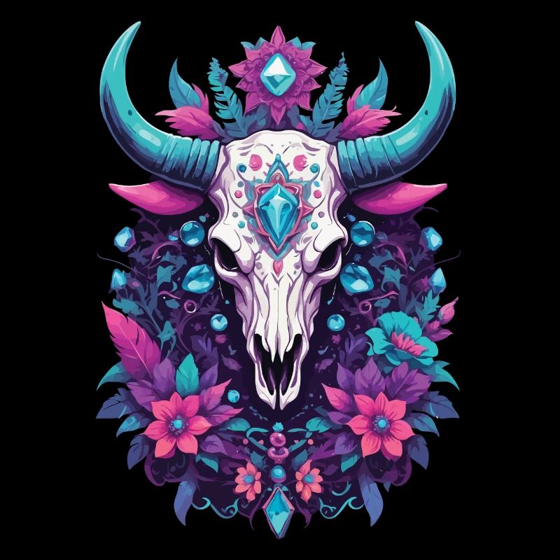Skull Spirituelles Mandala Tier Traumfänger