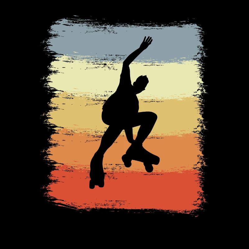 Vintage Roller Skating Skater