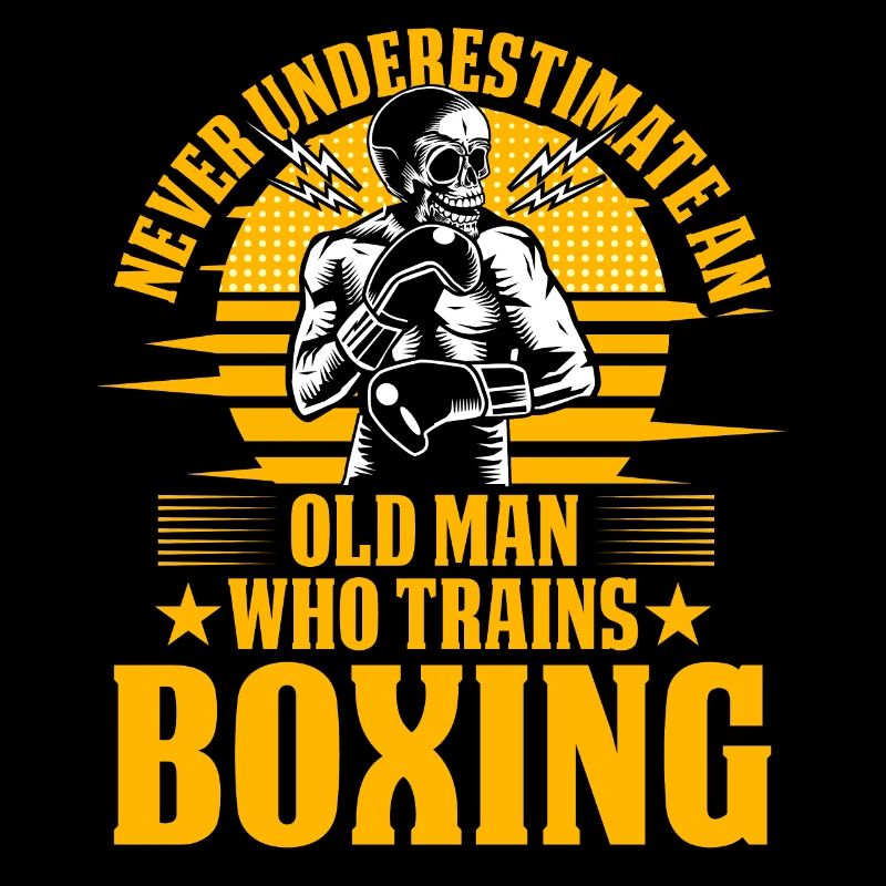 Never underestimate an old man who trains Boxing