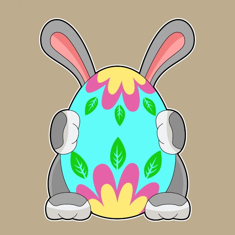 Cachette d’oeuf de Pâques lapin de Pâques