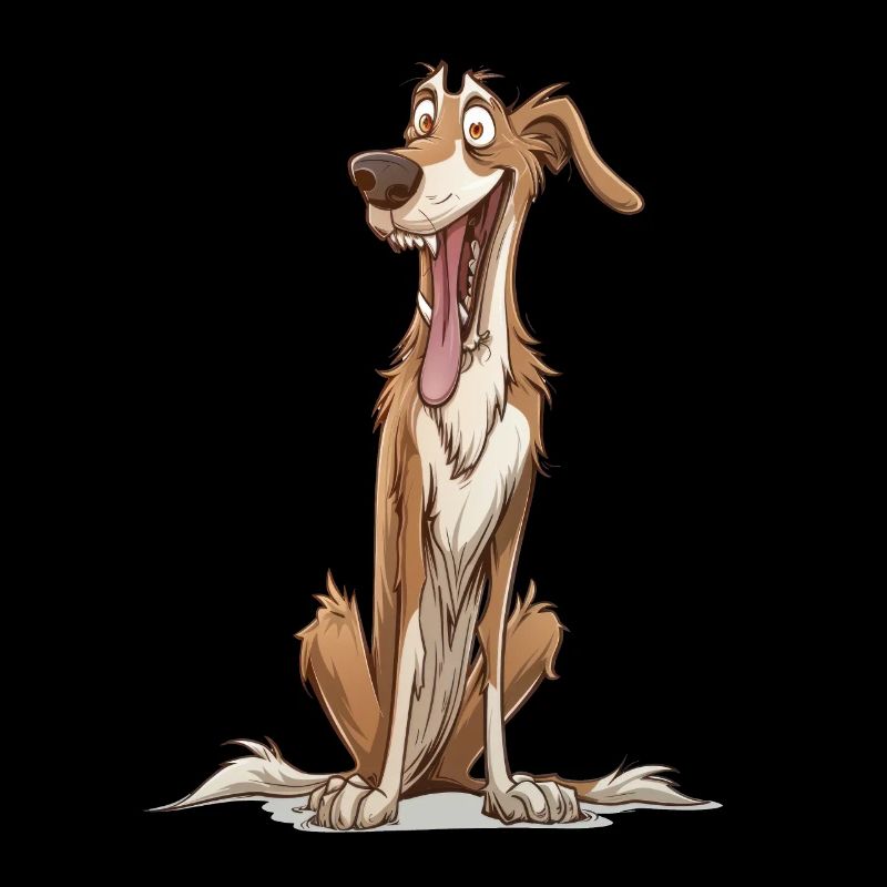 Barsoi | Borzoi Geschenk | Cartoon Artwork