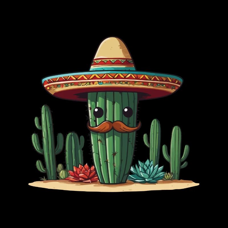 Cactus Fiesta Vacances Mexicaines Drôle
