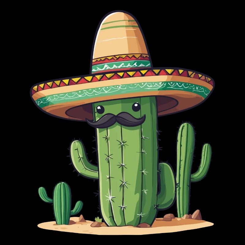 Cactus Fiesta Drôle De Vacances Mexicaines