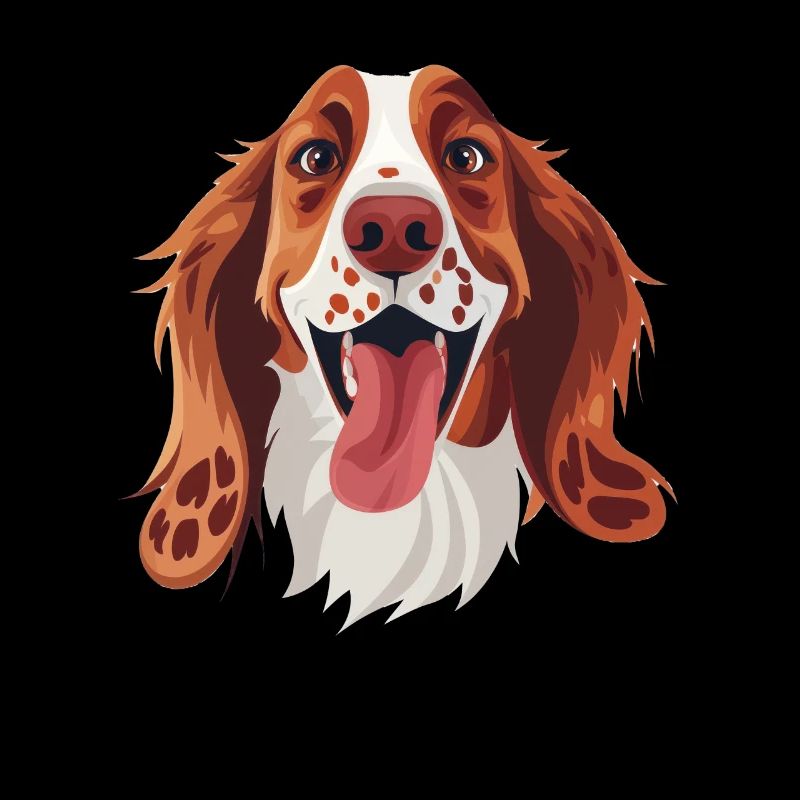 English Setter only on white --- | Cartoon Artwork