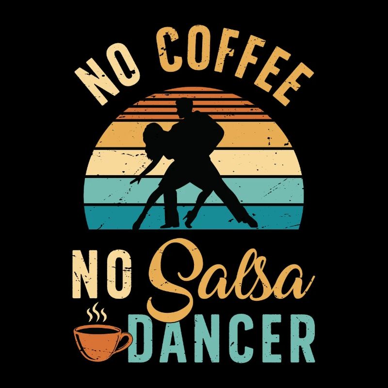 Danseur de salsa Pas de café Pas de musique salsa Amateur de café