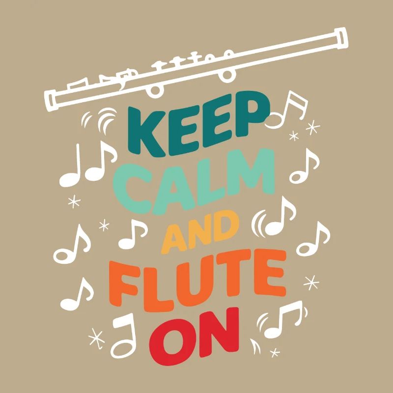 Keep Calm and flute on Instrument Transversal Flut