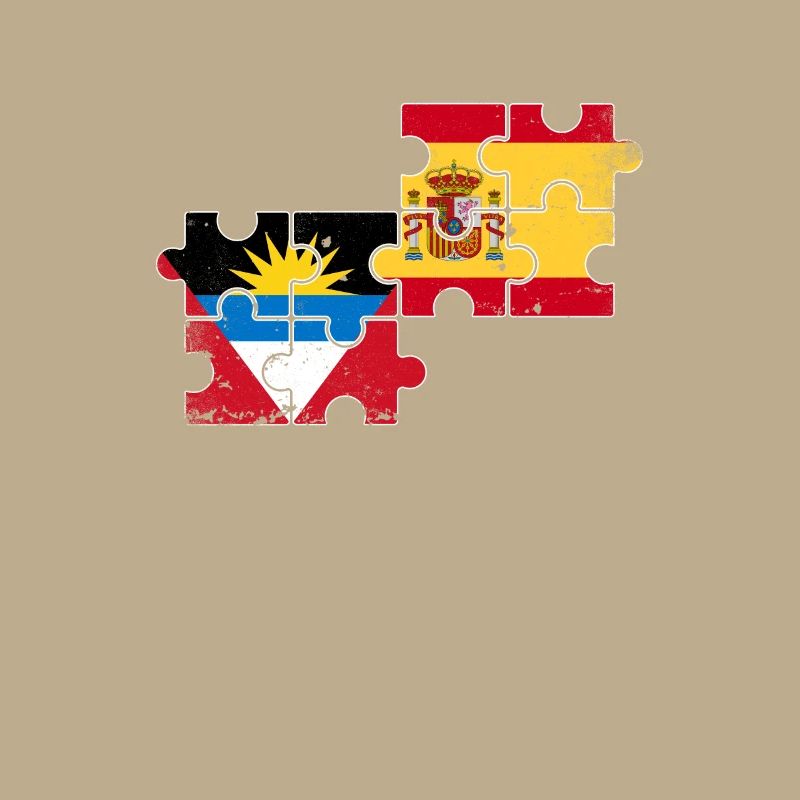 Antigua-et-Barbuda Espagne Drapeau Vintage