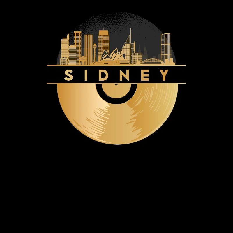 Vinyl Record Disco Music Skyline-Sidney