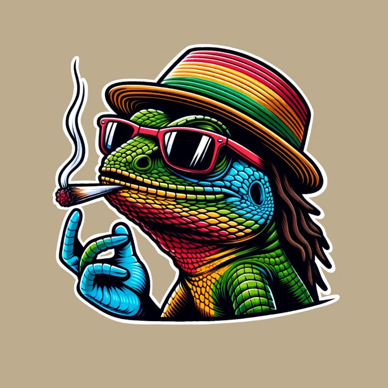 Echse Kiffen Cannabis