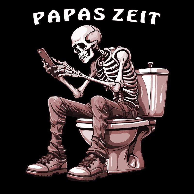 SKELETON TOILET DAD TIME