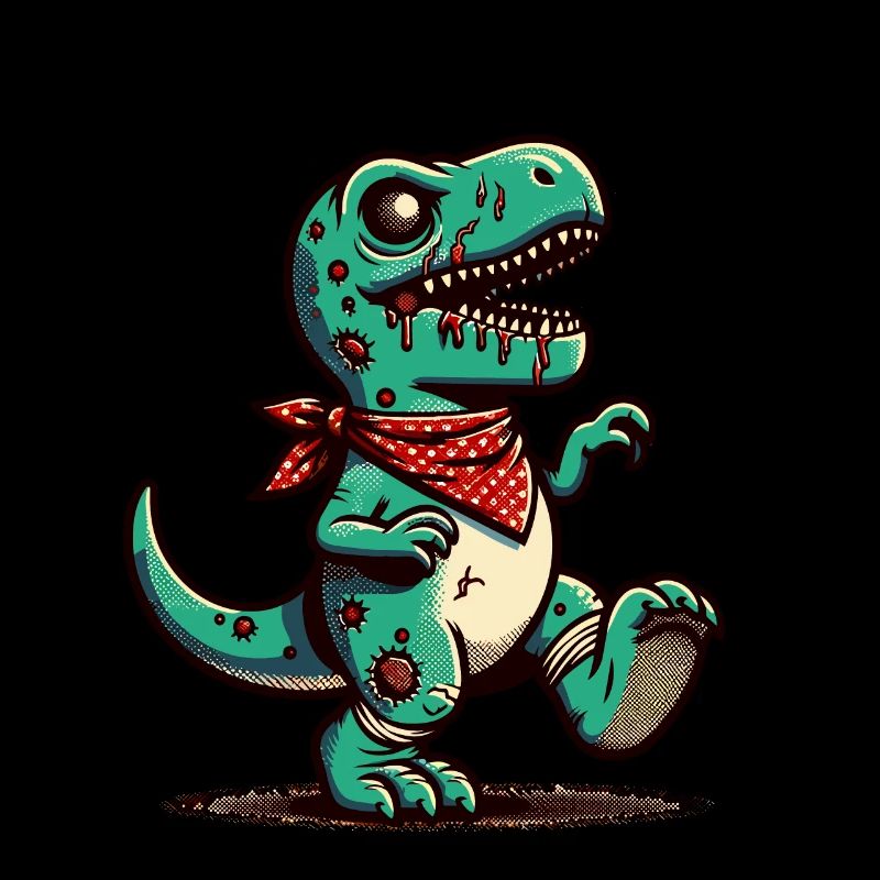 Mignon Zombie T Rex Dinosaure Halloween