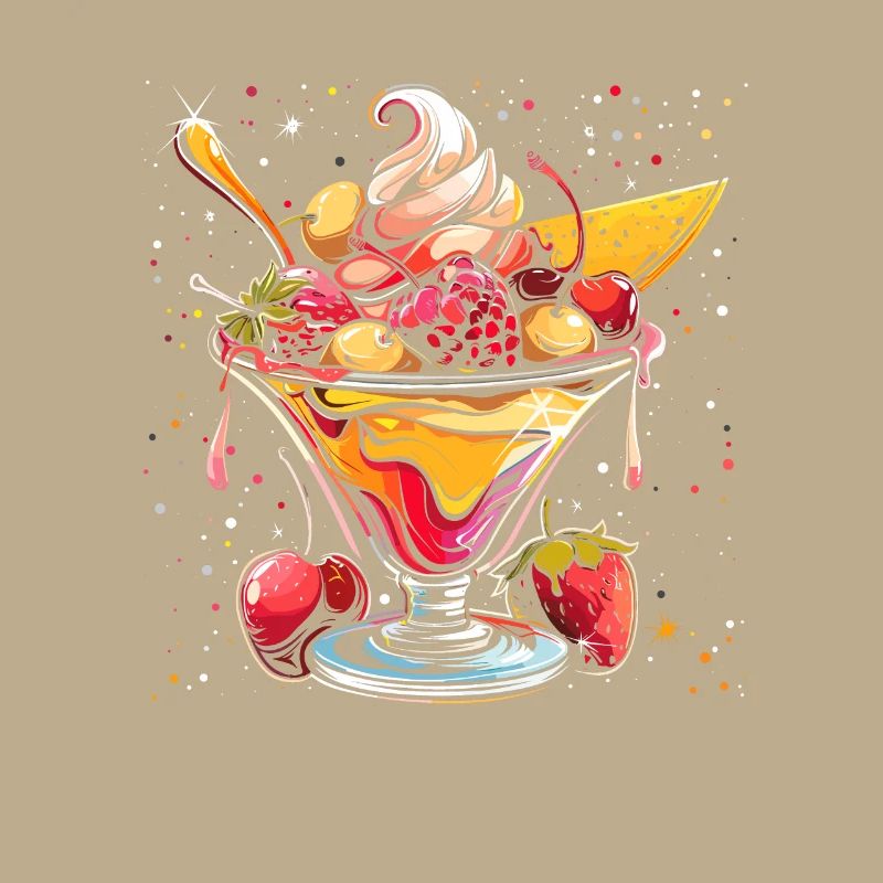 Graphique sundae à la crème glacée
