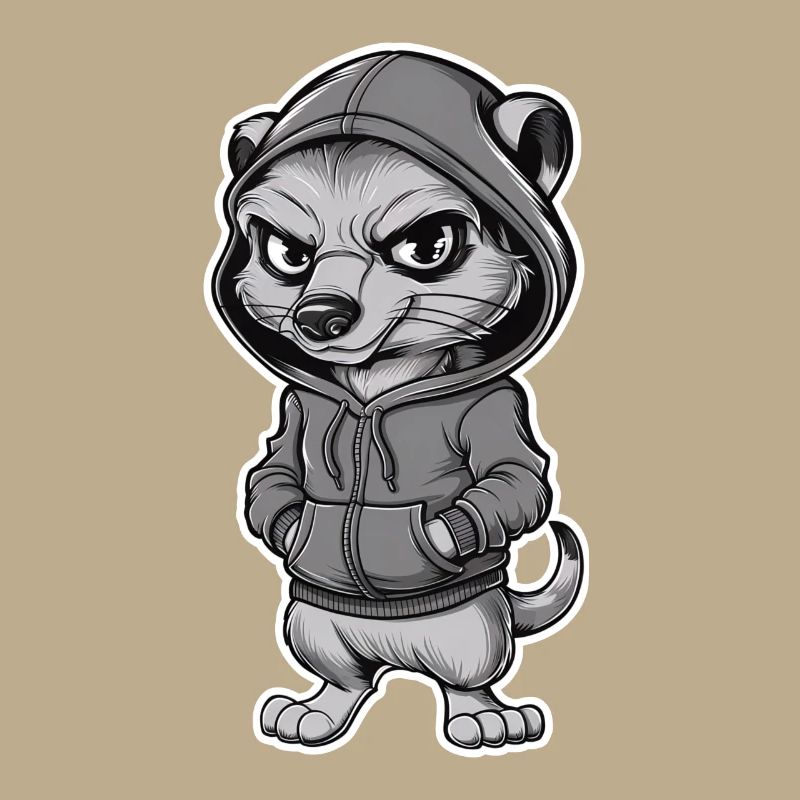 Suricate cool dans un sweat à capuche élégant