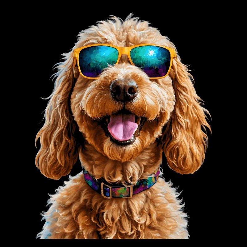 Goldendoodle Sonnenbrille Hund Tier Design Print
