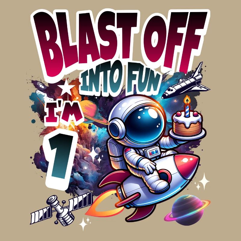 Astronaut 1st Birthday Space