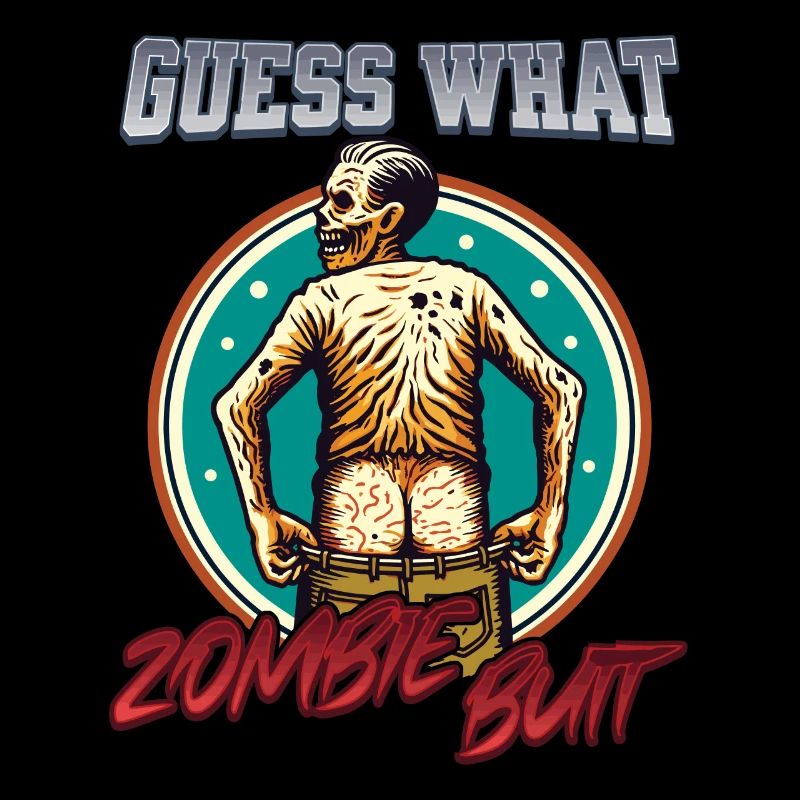 Zombie Hintern Lustiger Spruch Halloween Kostüm