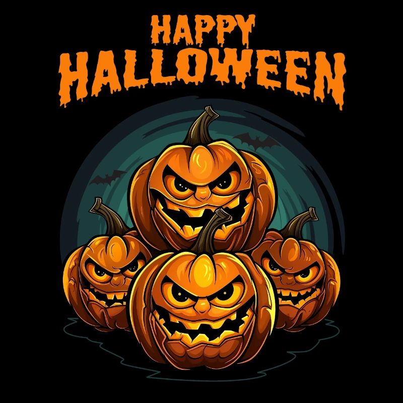 Happy Halloween Pumpkins Jack O'Lanterns Kürbisse