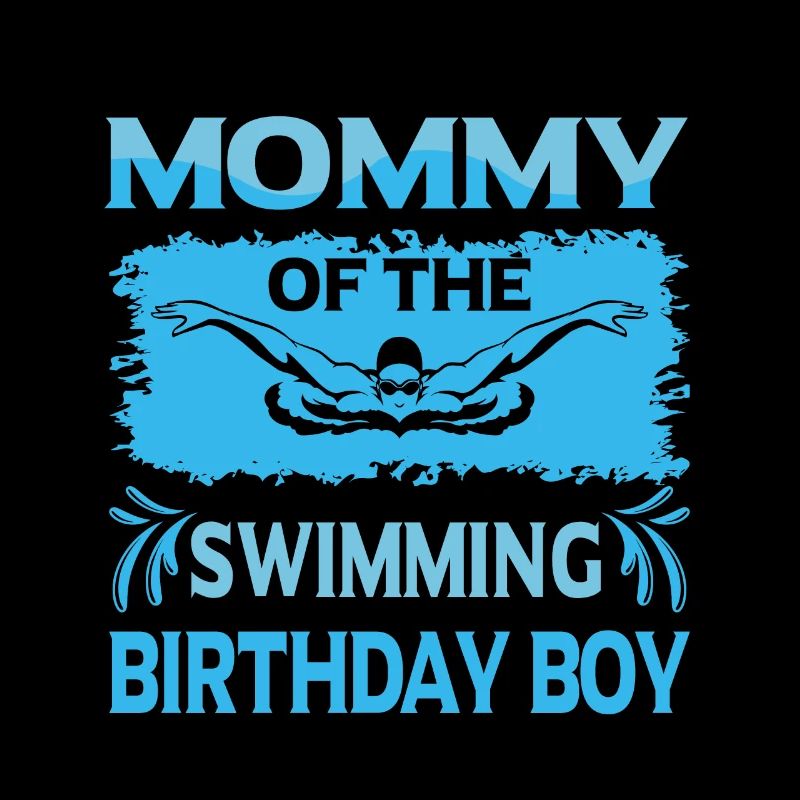 Maman Du Garçon D’anniversaire Natation Conception Familiale