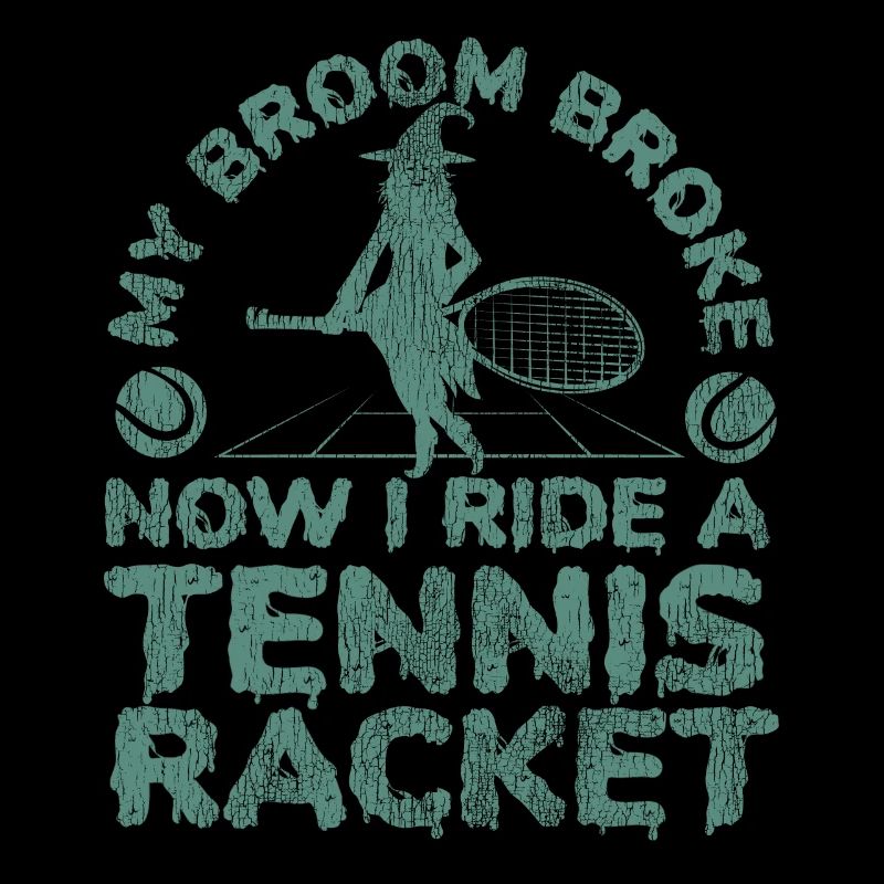 Funny Tennis Player Racket