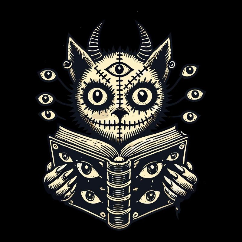 Teuflische Dämonen Katze Horror Katze Design