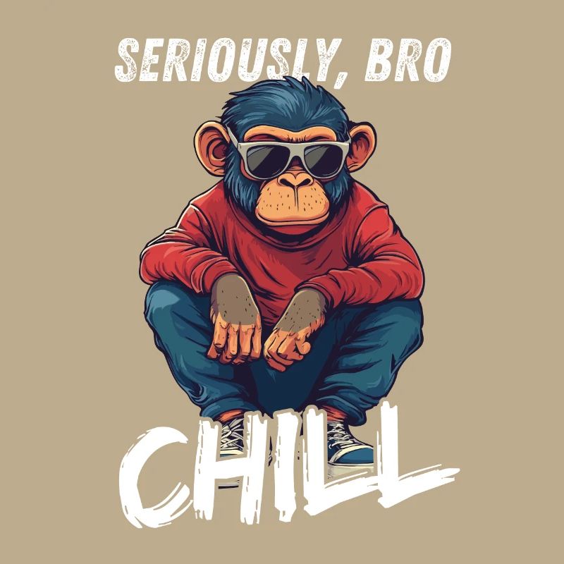 Seriously Bro Chill Monkey Meme Gambler