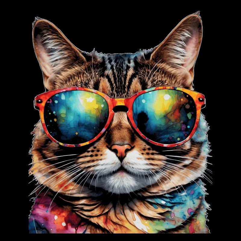 Lunettes de soleil chat coloré drôle animal design imprimer