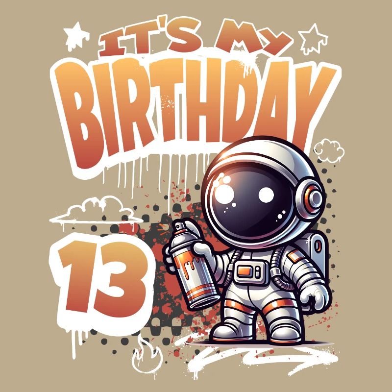 Graffiti astronaute 13e anniversaire