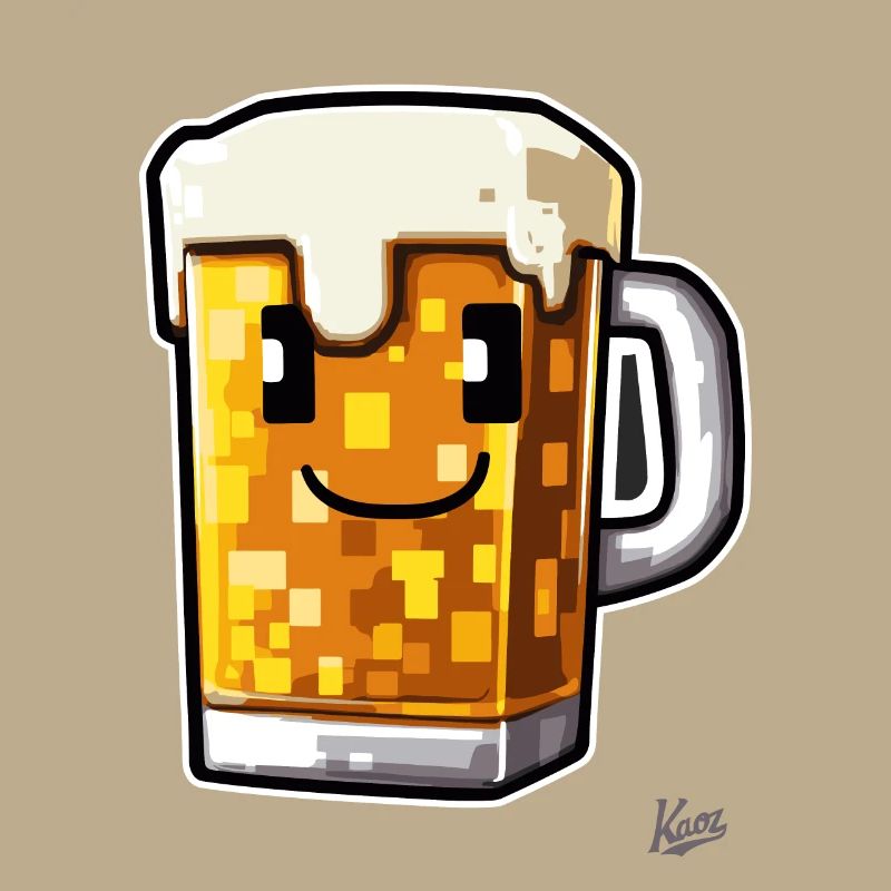 Pixel-Handwerker-Bier