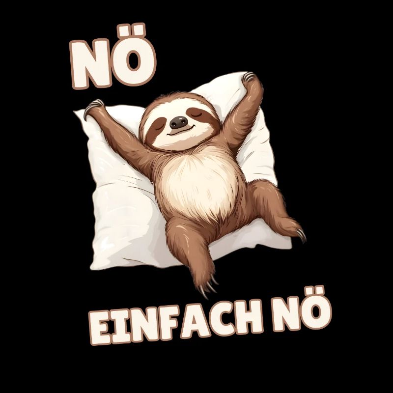 Faultier Nö Einfach Nö Lustiger Faulenzer Spruch