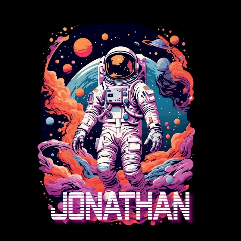 JONATHAN – Beautiful Boy Name With & Astronaut