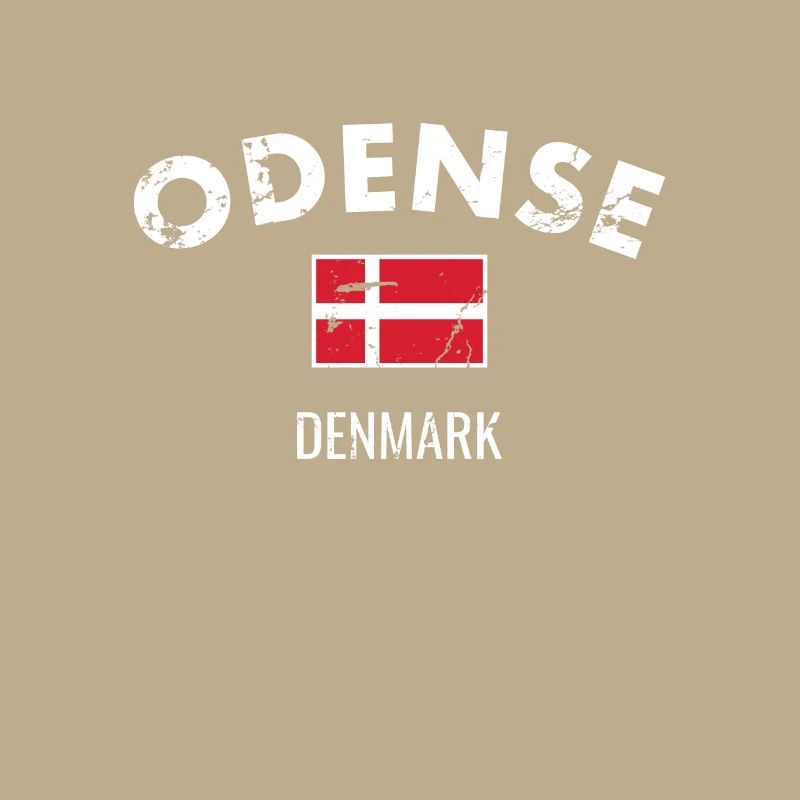 Odense Danemark Drapeau danois vintage