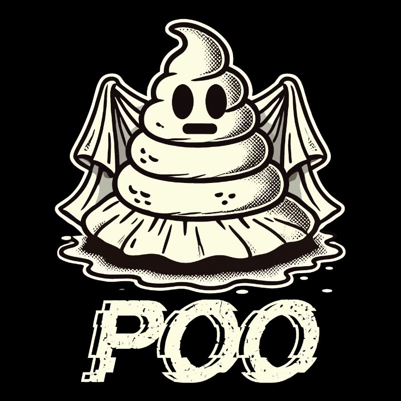 Drôle de caca tas fantôme caca au lieu de boo