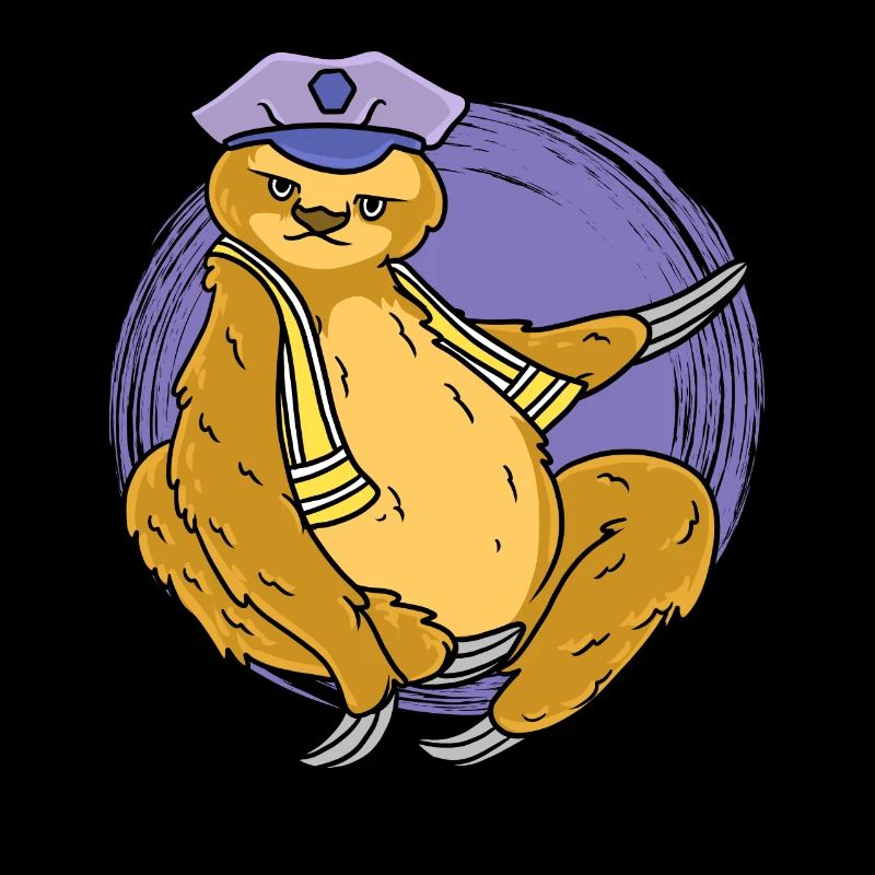 Slothy Napping Sloth Police Sloth