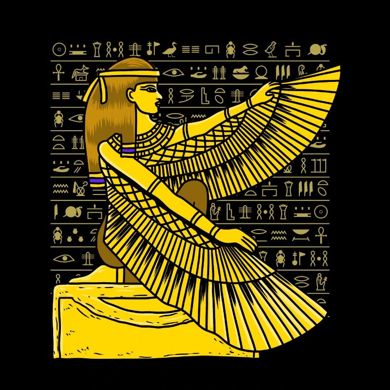 Hieroglyphs Isis Egyptian Mythology