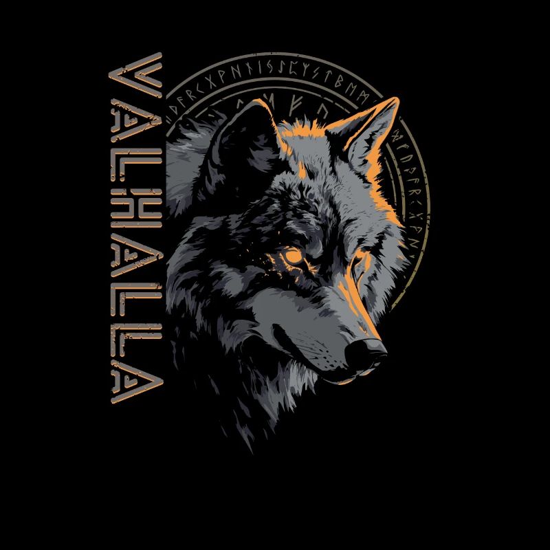 Vegvisir Wolf Runen Nordische Kultur Walhalla